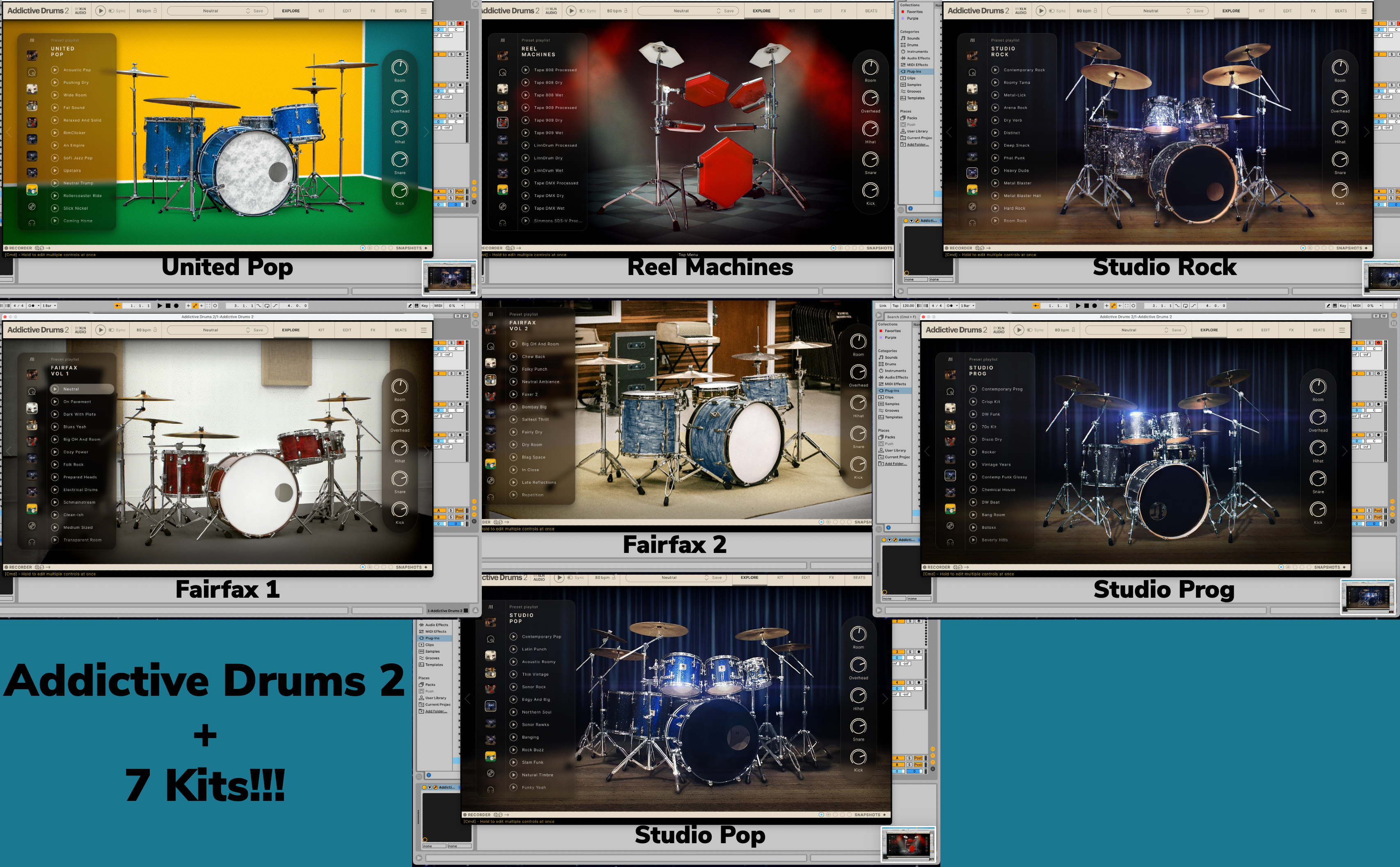 XLN Audio Addictive Drums 2 Plus 7 ADPAKS